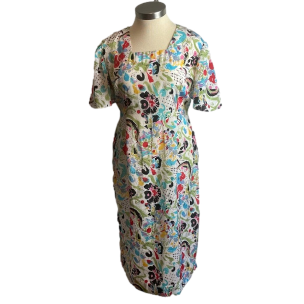Retro Abstract Dress - Picture 3 of 10